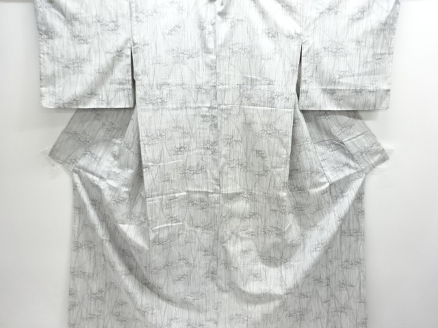 JAPANESE KIMONO / ANTIQUE KIMONO / TSUMUGI / WOVEN BAMBOO GRASS